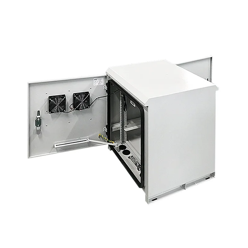 Outdoor 5G Rooftop Station Control Box 10U 12U 300A Power Supply IP55 Rated Powder Coated Galvanized Steel Floor/Wall Mount RH-boxintelecom