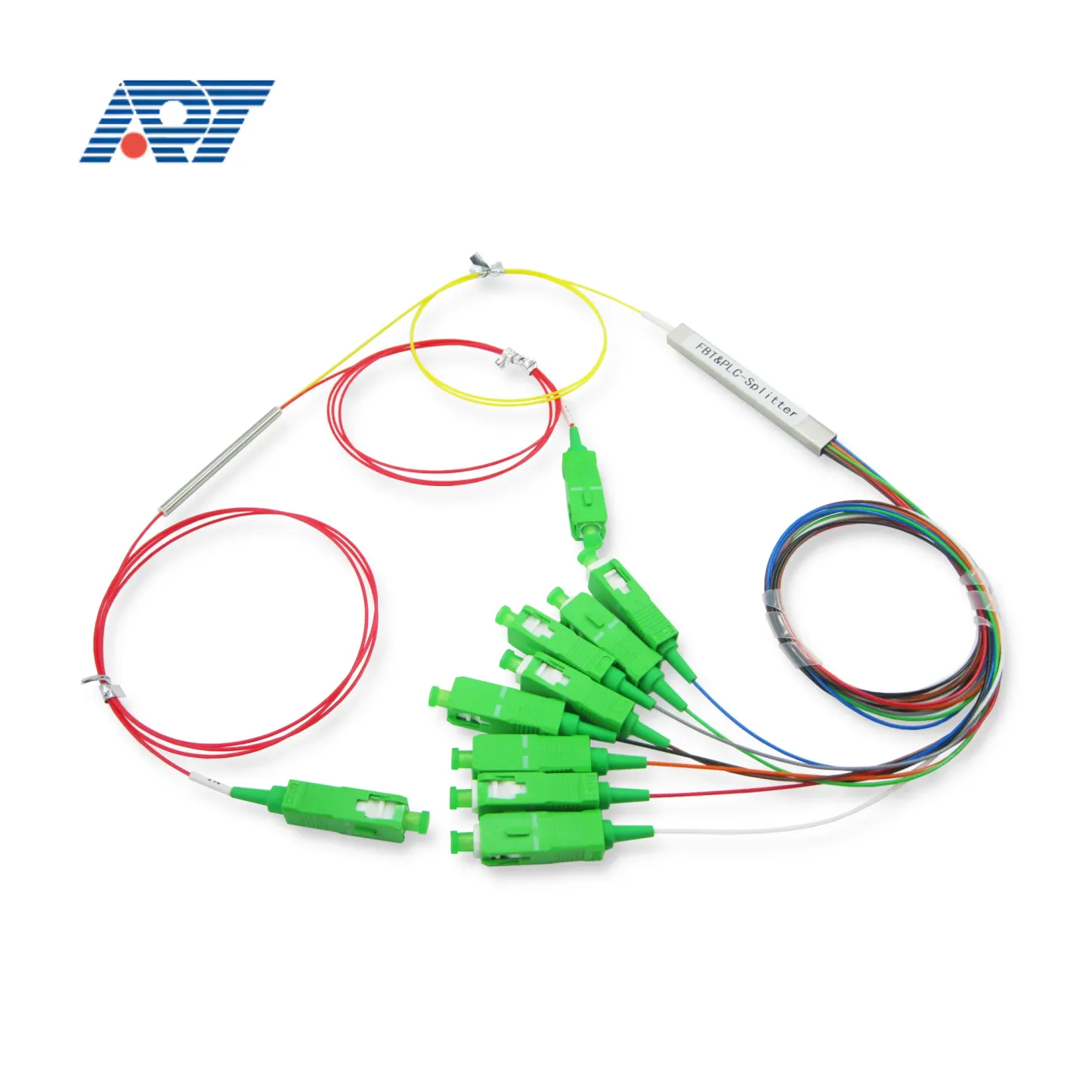 APT 1x2 1x4 1x3 1x5 1x8 1x16  Mirco Steel Tube  Plc Splitter Fiber Optical 1x9 Splitter Pl