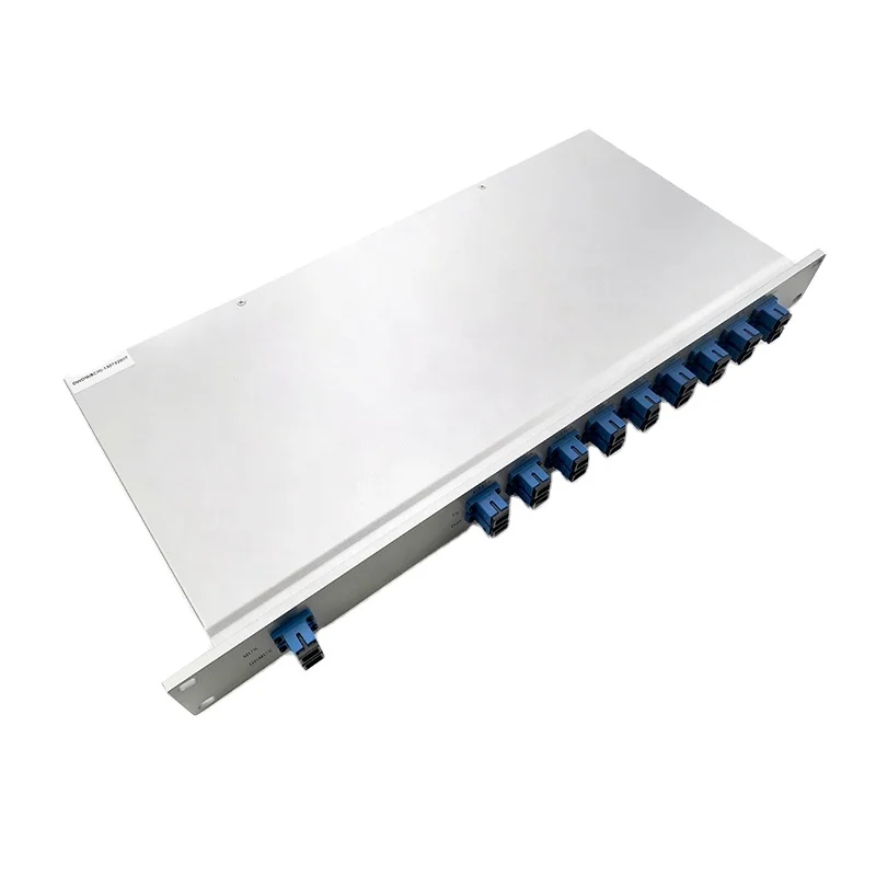 Fiber Optic Equipment ZG TECH Grey 1U 19'' Rack Mount 8CH+EXP DWDM MUX+DEMUX SC/UPC C31-C38 Wavelength 3-Year Warranty-boxintelecom
