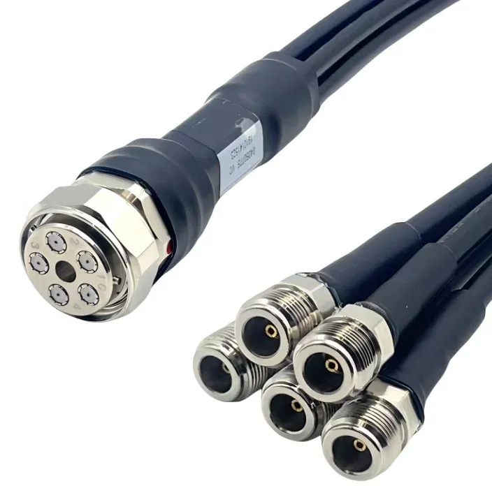 1M Low PIM RF Jumper Cable MQ5 Female to 4.3-10 Female 1/4" Superflex 50Ω