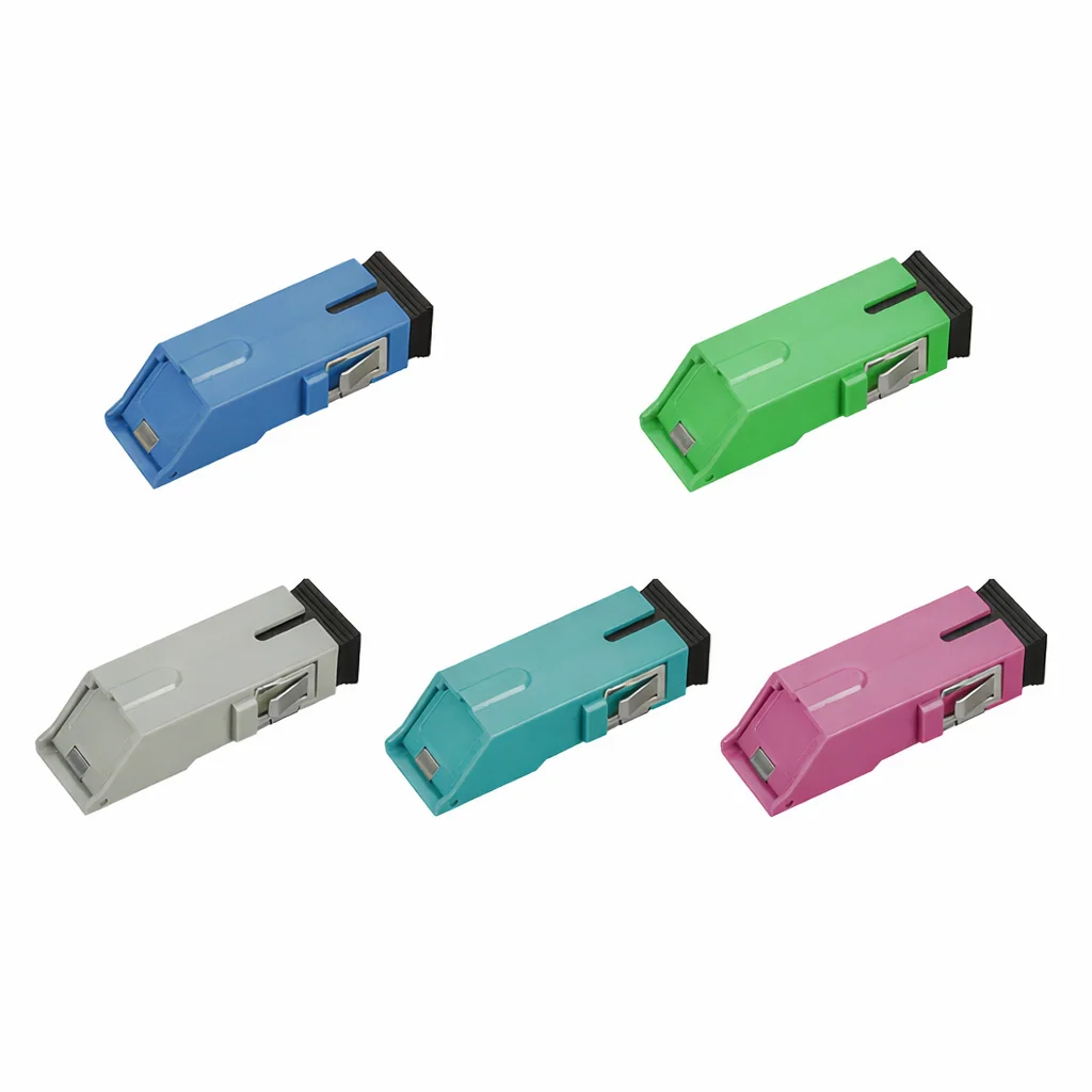 SC Fiber Optic Adapter with Flip-up Lid, No Flange, Single Mode SC Connector, Fiber Optic 