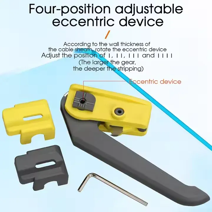 KMS-K Longitudinal Fiber Optic Cable Sheath Slitter & Fiber Cutter for FTTX Use Metal Mate