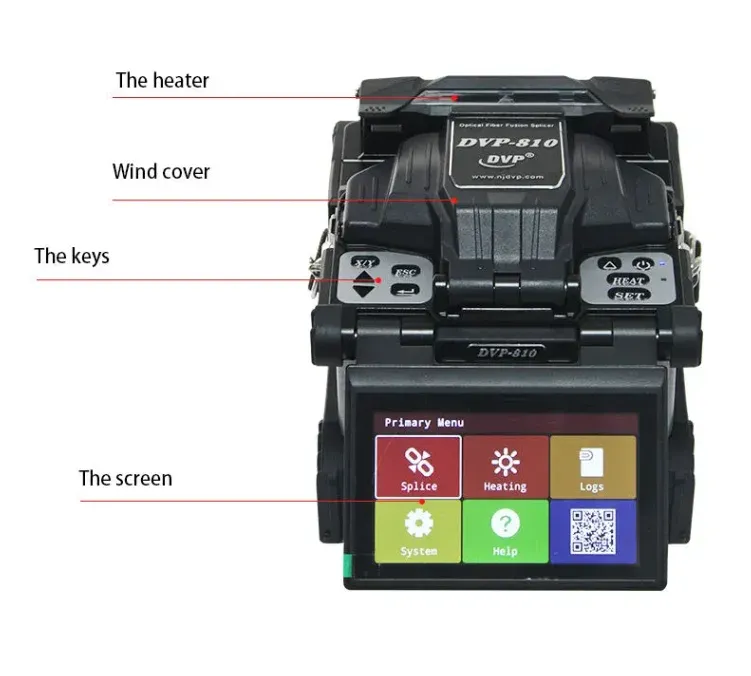 DVP 810 Fusion Splicing Machine Fiber Optic Fusion Splicer Dvp-765  FTTH Optical Fiber Arc