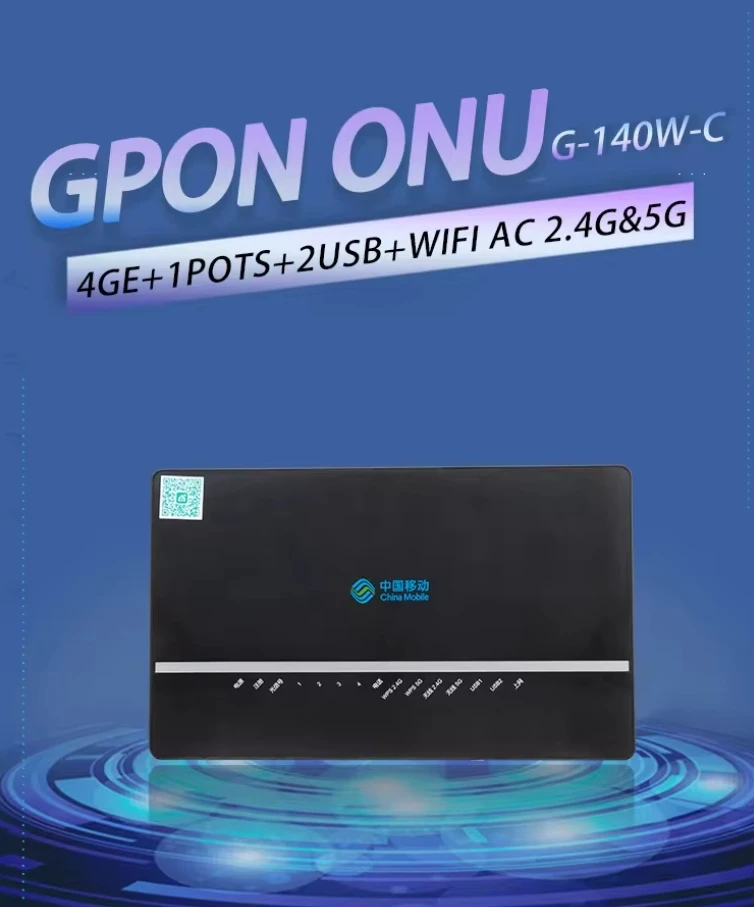 Fiber Optic Transport G-140W-C Dual Band 4GE GPON ONU ONT English Firmware
