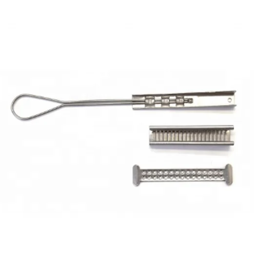 Fiber Optic Drop Wire Clamp, Fiber Clamp suspension set adss wire cable   tension clamp fo