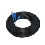 100 Meter FTTH Drop Cable Patchcord with SC/APC Connectors 9/125 SM G652D Fiber Yellow Pig