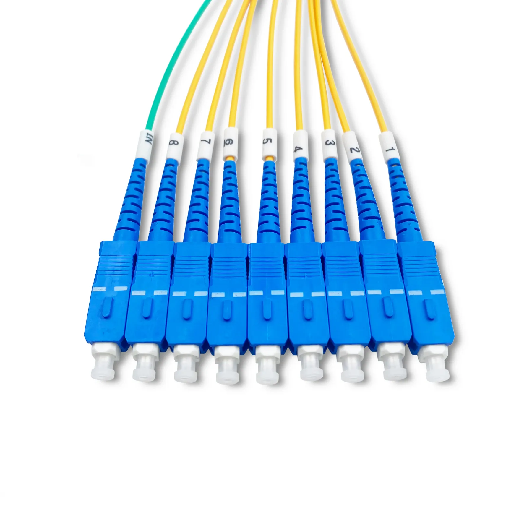 Hot Selling 1x8 ABS PLC Fiber Optic Splitter with SC UPC Connector Ftth Passive Splitter f