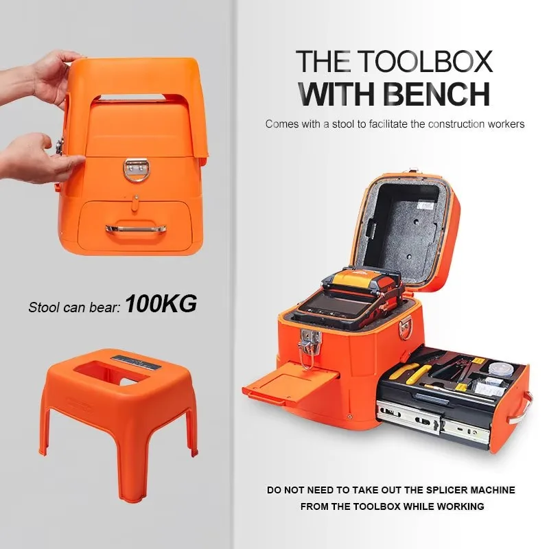 AI-9 Fiber Welding Machine Six Motor Automatic Main Line Fiber Optic Cable Fusing Equipment Fusion Splicer