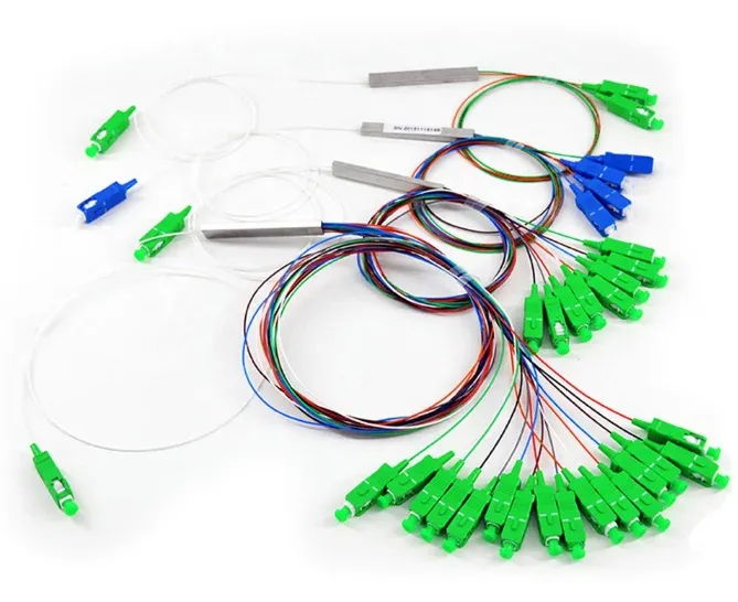 Steel Tube Type PLC SPLITTER 1x 32 Way Fiber Splitter with sc Upc Connector Fast Delivery