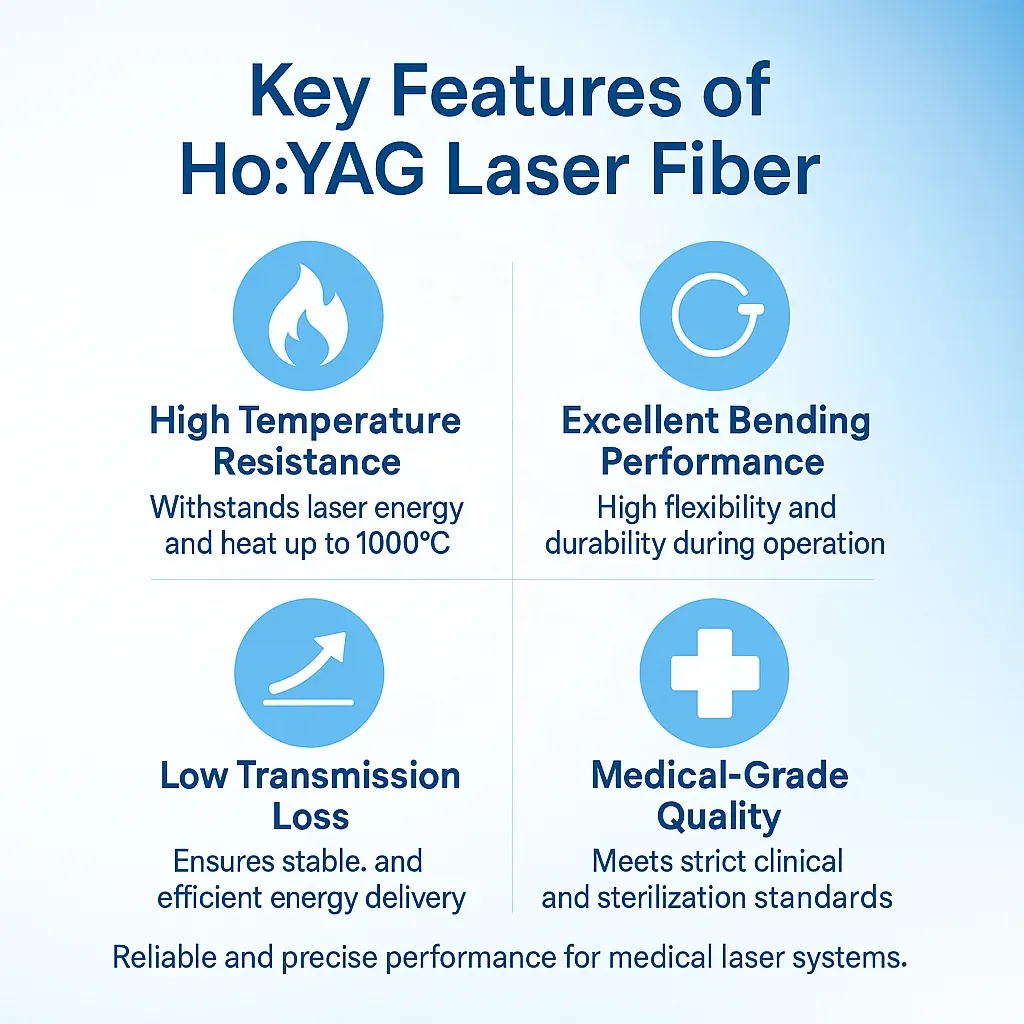Medical HoYAG Holmium Laser Fiber Stone Removal 200 276 365 550 800 1000um Core SMA905 Con