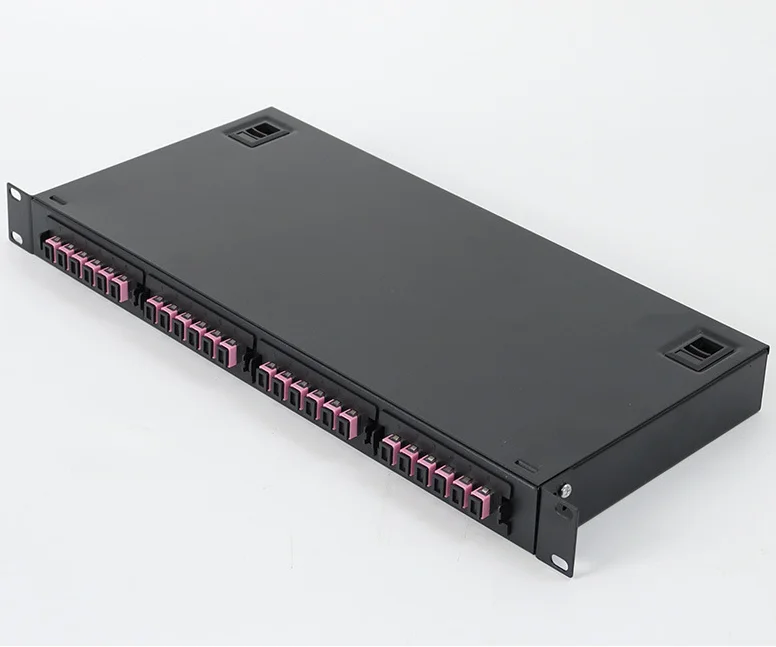 1U 24-Port SC Fiber Optic Patch Panel - Telecom-Grade Rack-Mount Optical Distribution Box 