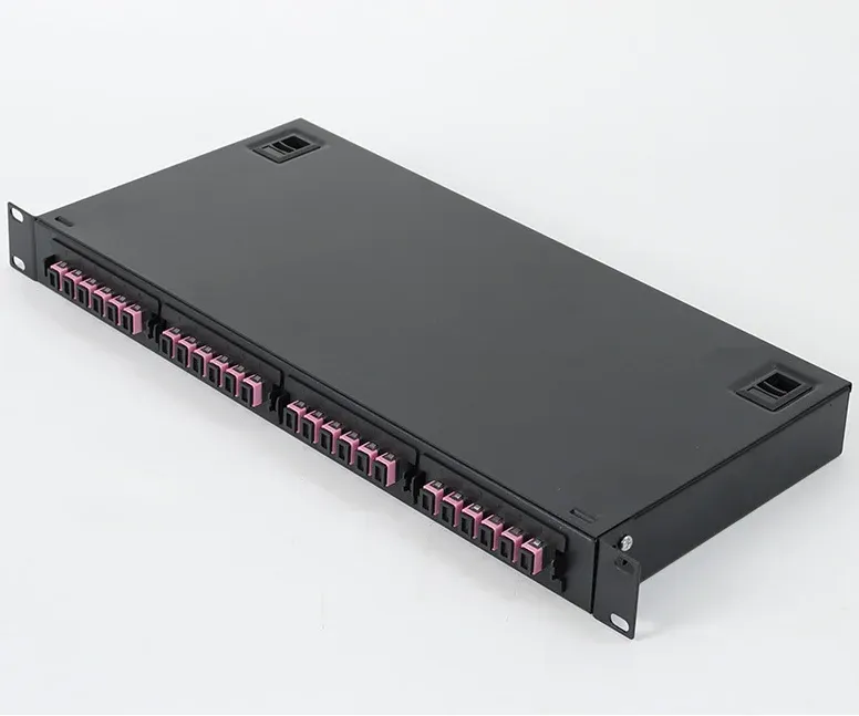 1U 24-Port SC Fiber Optic Patch Panel - Telecom-Grade Rack-Mount Optical Distribution Box 