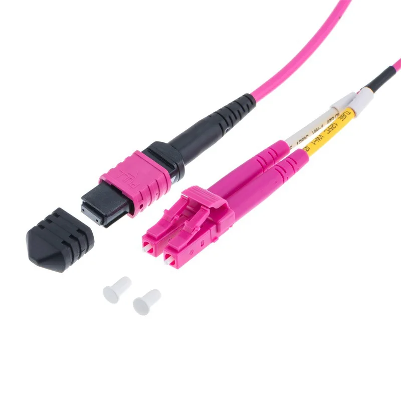 100G 12 Core OM4 MPO-LC Fiber Optic Patch Cable 3M - MTP Pre-Terminated Trunk Cable for Data Center and High-Speed Networks-boxintelecom