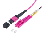 100G 12 Core OM4 MPO-LC Fiber Optic Patch Cable 3M - MTP Pre-Terminated Trunk Cable for Da