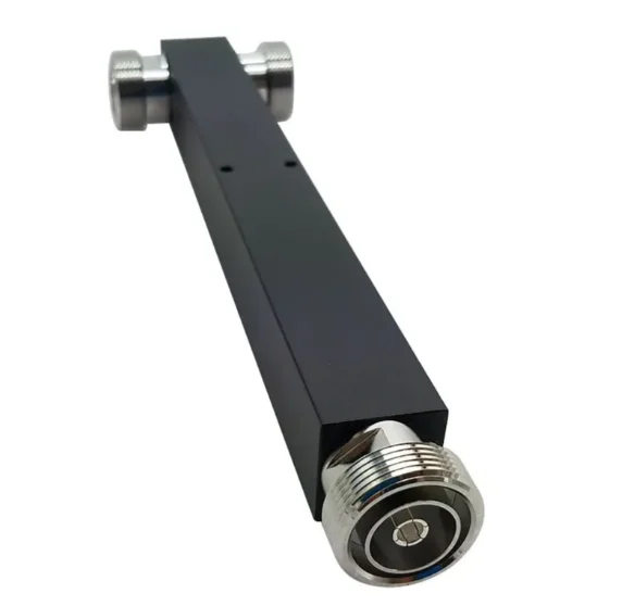 Low PIM Square 200W 698-4000MHz 2 Way Cavity RF Power Splitter with DIN for Mobile