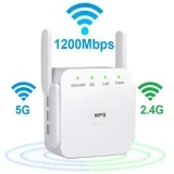 Brand New  High Quality AC1200M WiFi Repeater signal Amplifier Router 5G High-power Wall-p