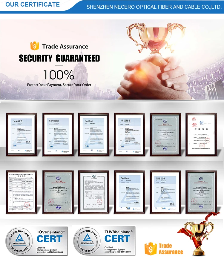 NECERO MPO/MTP Jumper LC OM3/OM4 8/12/24f G657A1 Fiber Optic Patch Cord 10