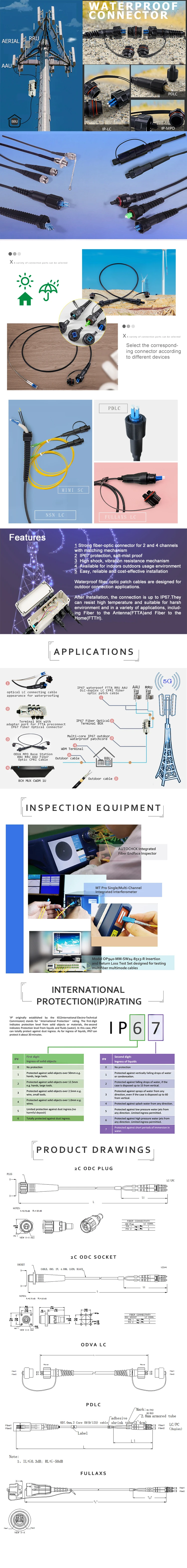 LSZH LSFH 4.8mm 9/125um Black Jacket Armed Outdoor Duplex SM Optical Fiber Cable with IP Fullax LC UPC Connector