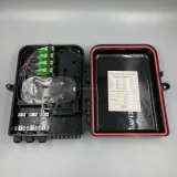 8 Core Odp 1:8 Splitter Box Outdoor Black Ftth Optical Distribution Point Fiber Optic 8-po