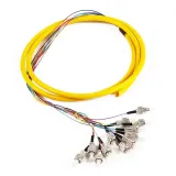 Carrier-Grade Fc Single-Mode 12-Core Bundled Pigtail Flange Plate Fiber Optic Cable for FT