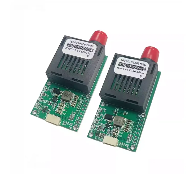 UAV Fiber Optic Module CVBS Video + TTL Fiber Transceiver Kit  Air End & Ground End Optica