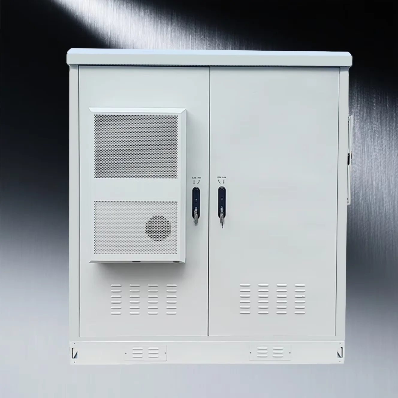 RH OEM ODM Outdoor Two-Compartment 30U Battery Cabinet IP55 Energy Storage Aluminum Steel Powder Coated Stainless Steel-boxintelecom