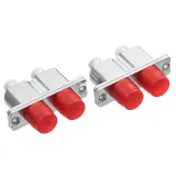 Dual Metal Fiber Optic LC-FC Adapter Coupler Connector Optical Single Mode with Flange Pla