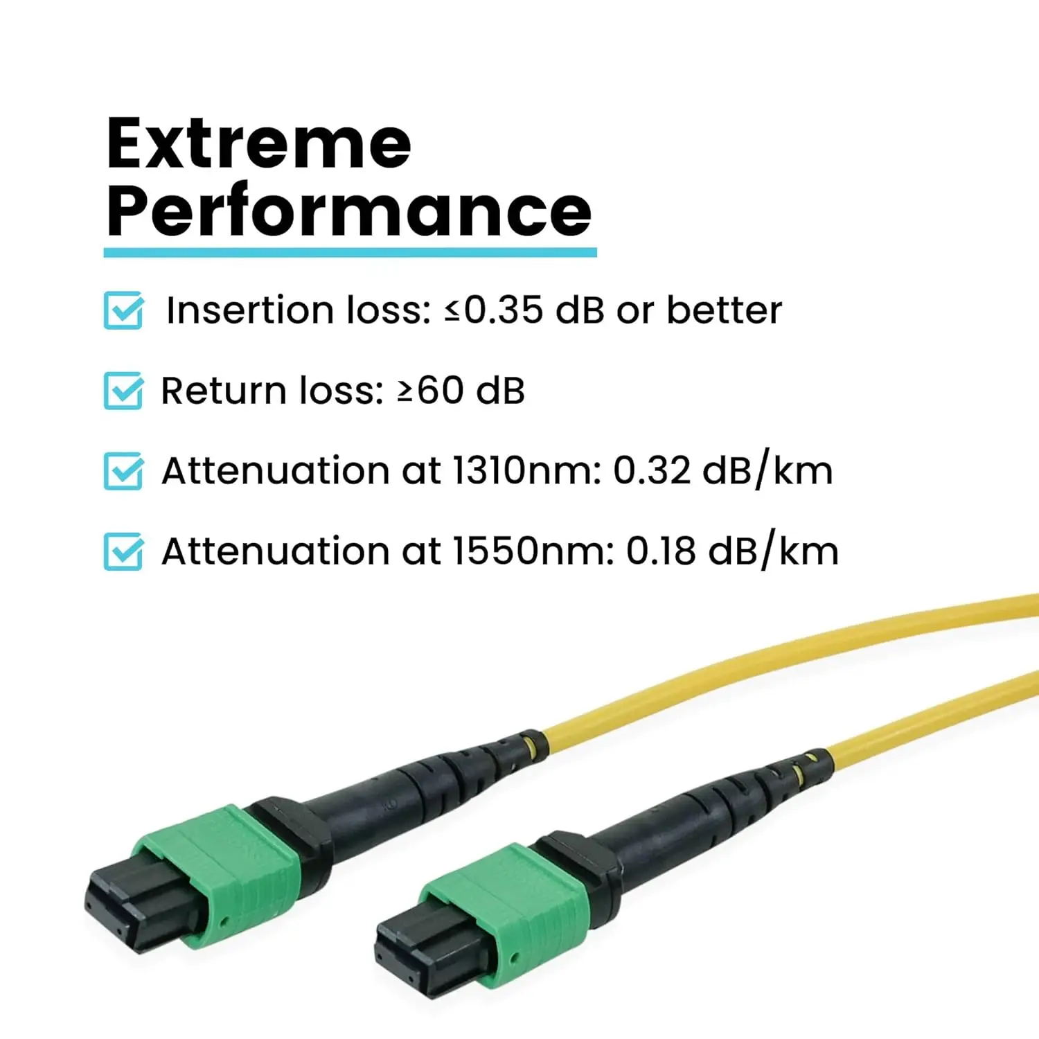 MPO/MTP 12 Core Singlemode Fiber Cable OS2 G657A1 LSZH Jacket Ultra Low Loss 0.35dB FTTH 4G/GSM/GPRS Type A/B/C-boxintelecom