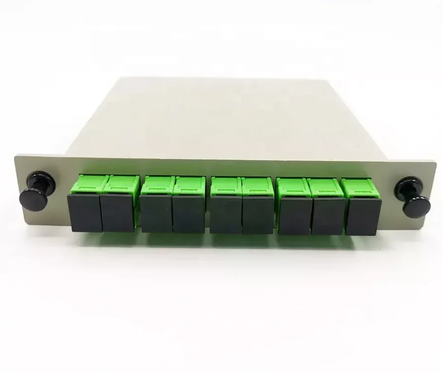 QingDao APT High Quality Casette Type Fiber Optic 1*8 SC/APC PLC Splitter