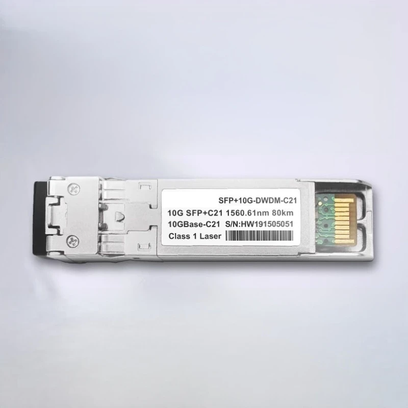 10G SFP+ DWDM Transceiver Module 100GHz 40 Channels LC Duplex SMF 80km for Long-Haul Netwo