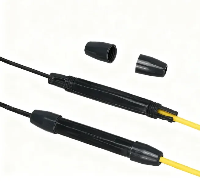 New Black FTTH Drop Cable Splice Protection Box Heat Shrink Tube Fiber Optic Junction Box 