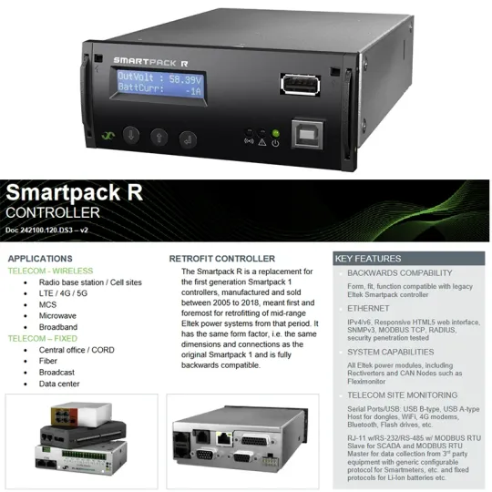 Factory Price Eltek Monitoring Module Smartpack R Controller 242100.120 for Telecom Power