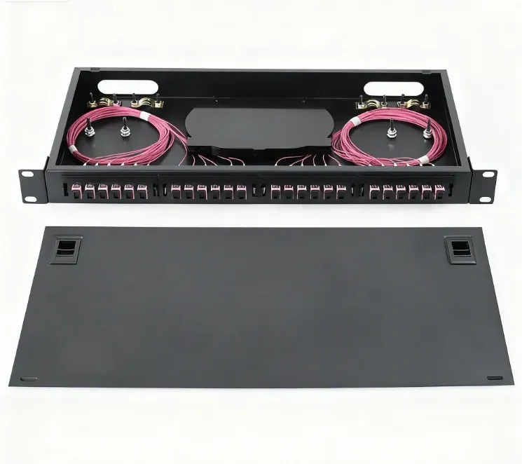 1U 24-Port SC Fiber Optic Patch Panel - Telecom-Grade Rack-Mount Optical Distribution Box 
