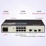 S2700-9TP-EI-DC 02352347 HW S2700 series 8 port 10GE SFP network switch