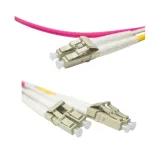 Surfibre/OEM OM4 LC to LC Fiber Patch Cord 1M Duplex Multimode LSZH Optical Jumper Cable f