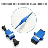 SIMPLEX 9/125um LSZH White 1m SC/UPC Fiber Jumper Optical Patch Cord SC Fiber Optic Patch 