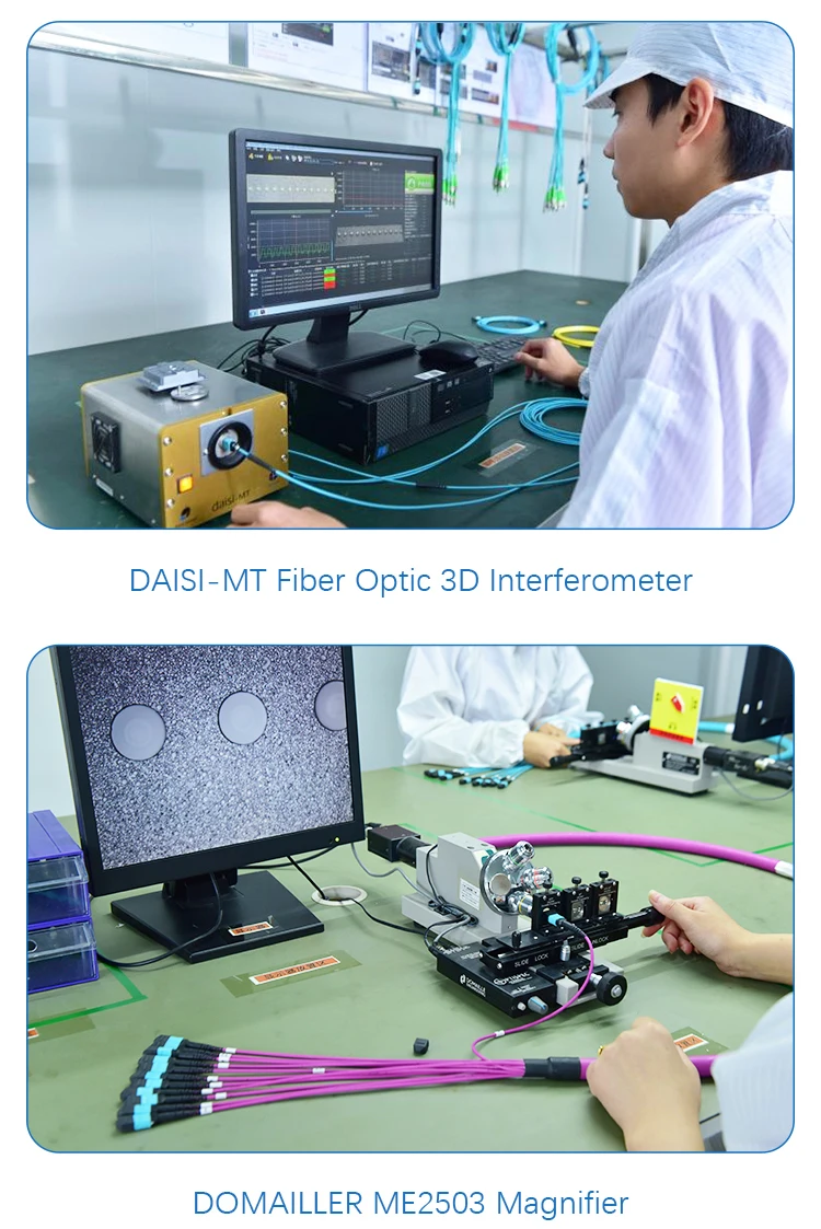 NECERO MPO/MTP Jumper LC OM3/OM4 8/12/24f G657A1 Fiber Optic Patch Cord 7