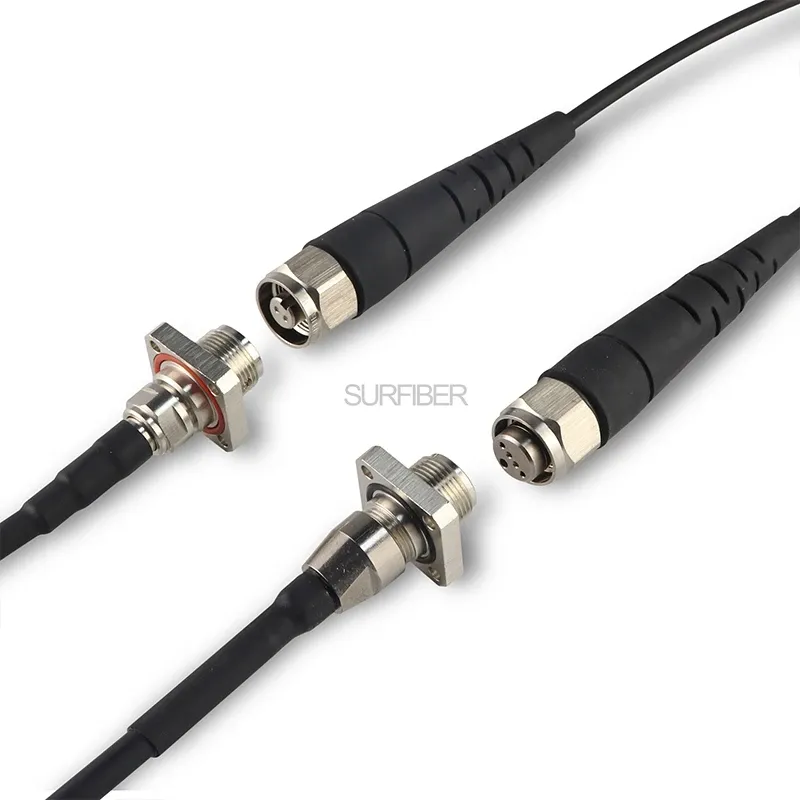 SURFIBER Waterproof AARC 4 Core Outdoor Fiber Optic Connectors Male to Female for OPC ODC