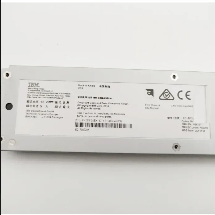 01EK157 FC AF3J 1.92TB NVMe Flash Module for FlashSystem 9100/9200/9500 with 01EK167 Tray