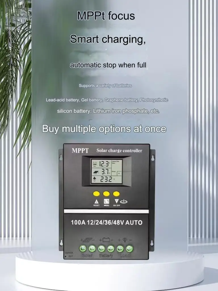 High Quality MPPT 100A Solar PV Regulator 4000W 12V/24V/36V/48V Mppt Solar Charge Controller 60A ON/OF-boxintelecom