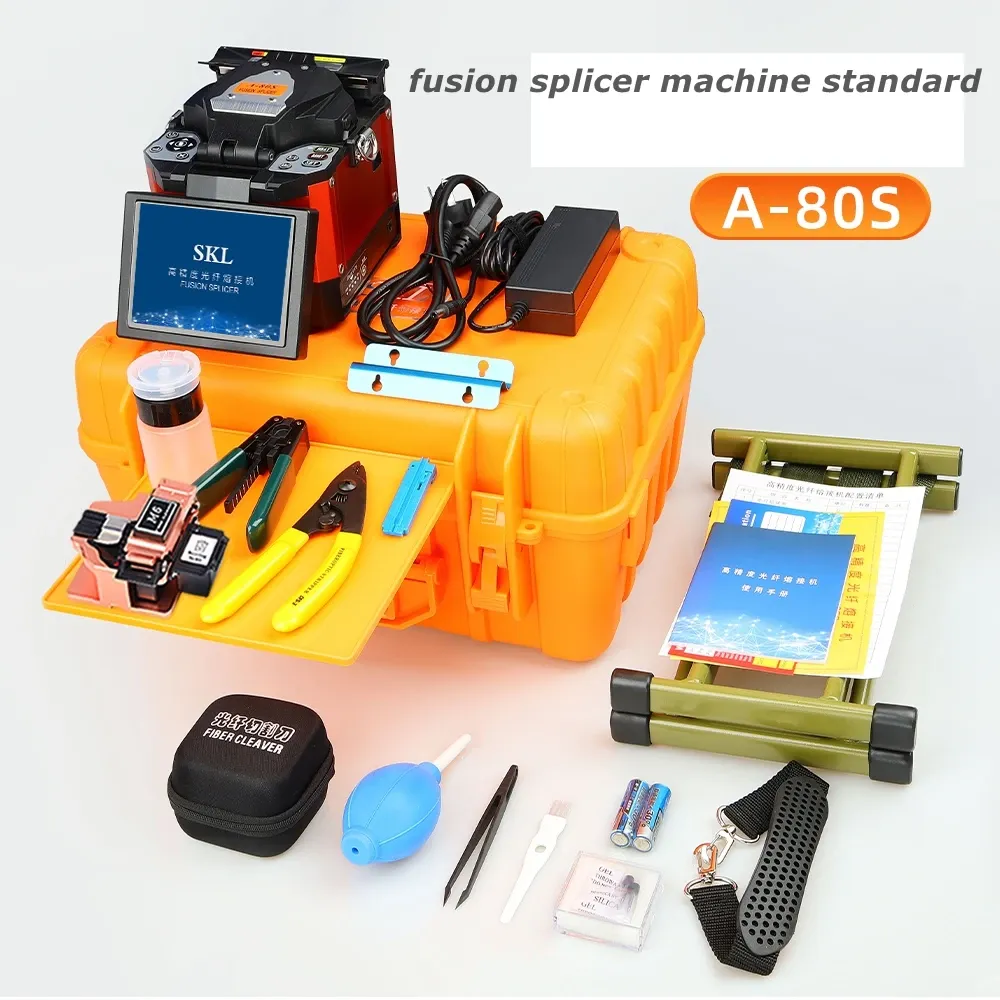 A-80S Optical Fiber Splicer  Core-to-Core Alignment Fusion Splicer Fiber Optic Machine for