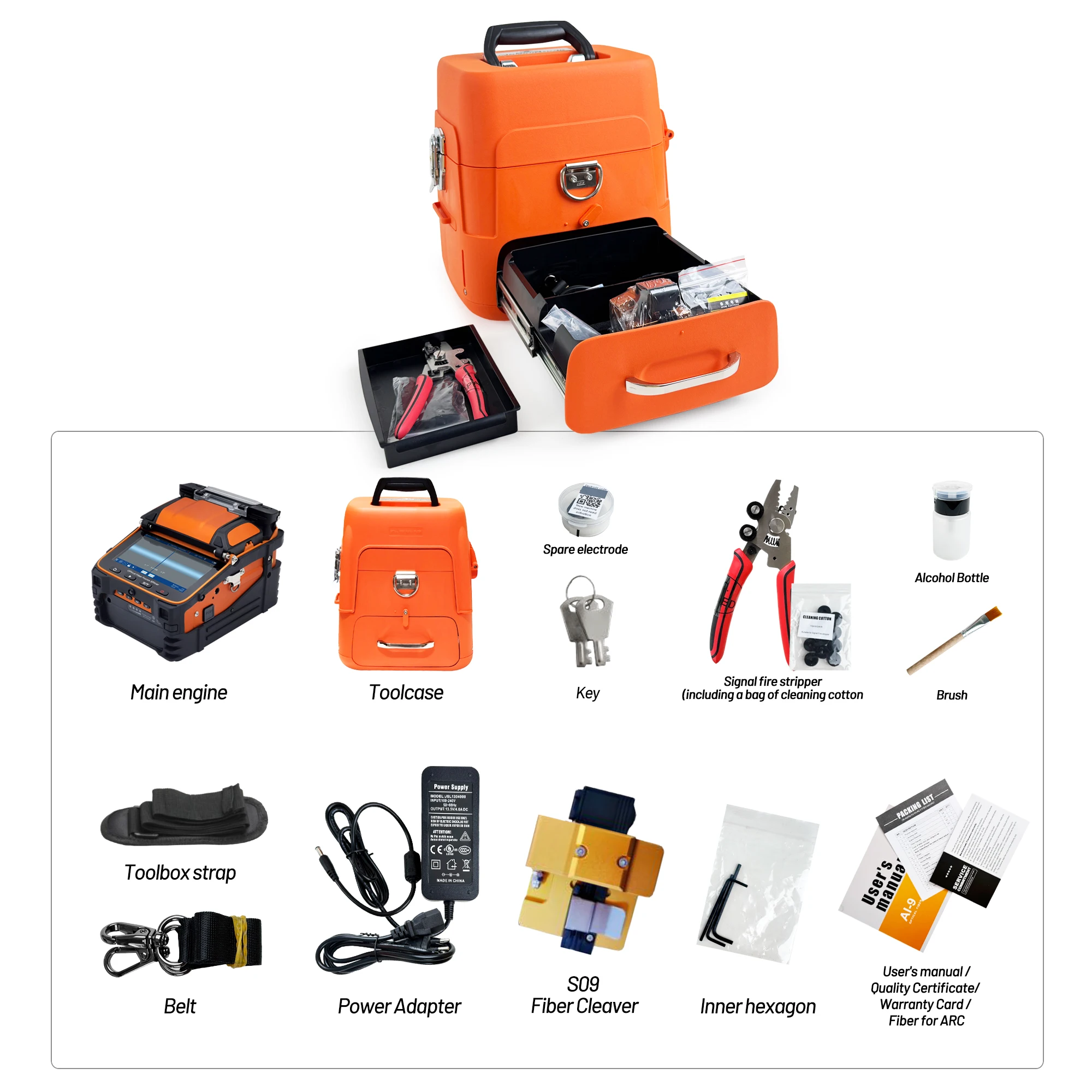 Hot  Signal Fire AI-9 Fiber Welding Machine Six Motor Automatic Ai9 Ai20 Ai30  Ai6c+ Ai5 F