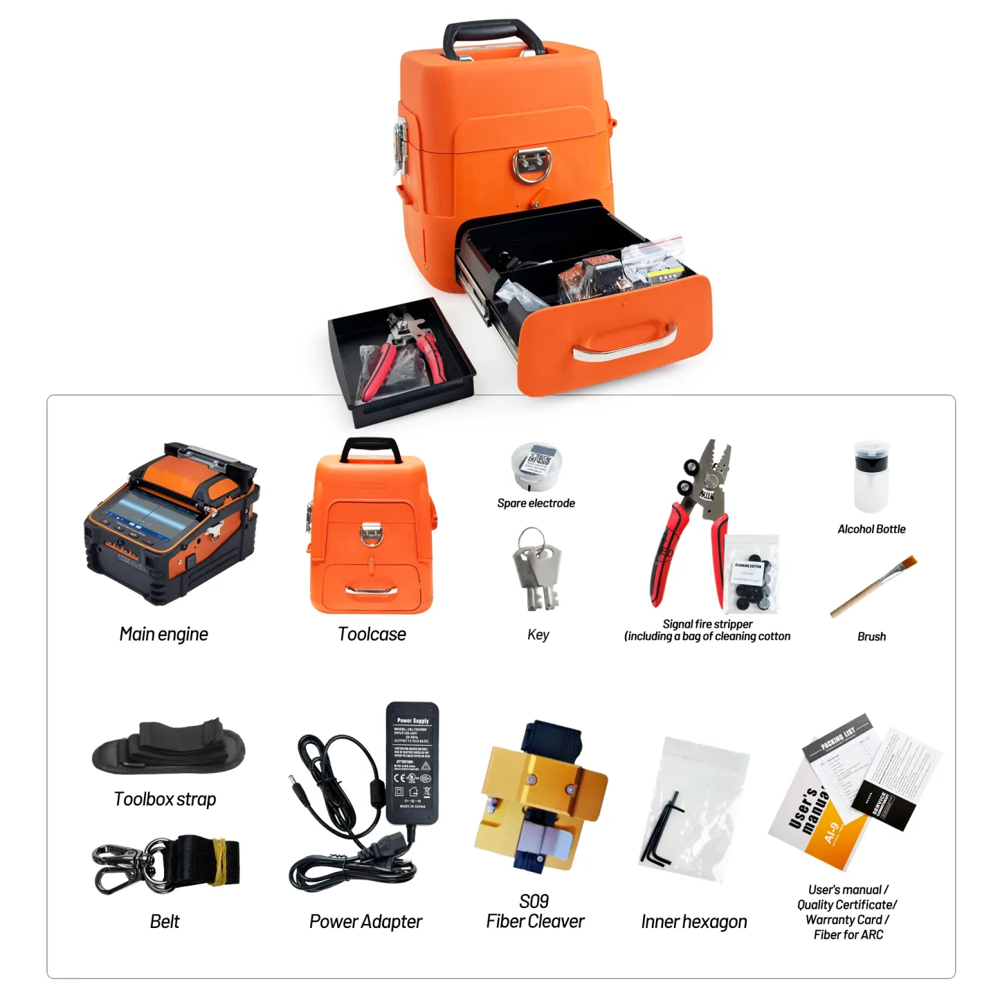 Hot  Signal Fire AI-9 Fiber Welding Machine Six Motor Automatic Ai9 Ai20 Ai30  Ai6c+ Ai5 F