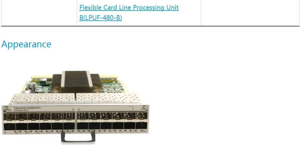 Router Board 24-Port 10GBase LAN/WAN-SFP+ Flexible Card A P480-A 03030SWL CR5D00LFXF74 2