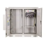 IP55 1500W Outdoor Power Enclosure Cabinet Galvanized Steel 19 Rack Telecom Filter Shelter