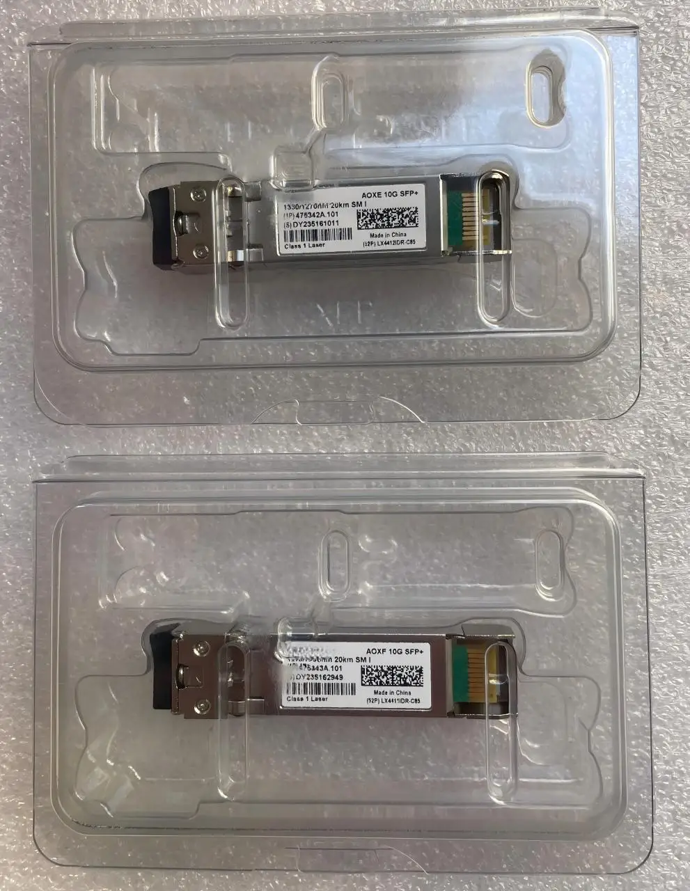 AOXE 475342A Paired Optical Module AOXF 475343A Optical Transceiver 10G SFP+ 20km