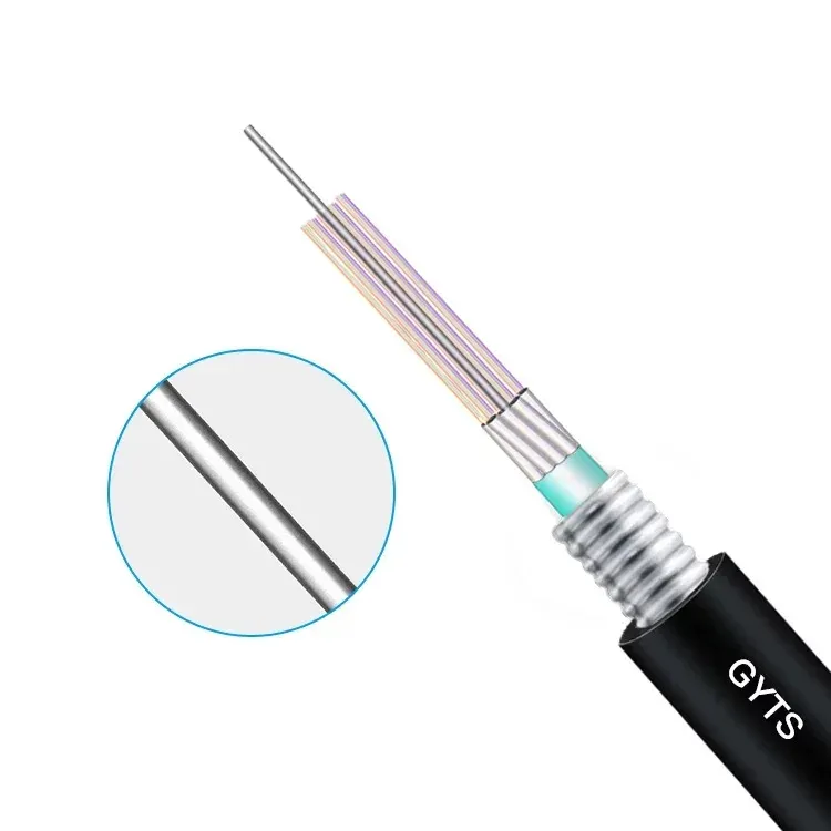 2 4 6 8 16 24 Aerial Armoured Outdoor Gyxtw 3km Price Single Mode 12 Core Fiber Optic Cable GYTS GYTA-boxintelecom