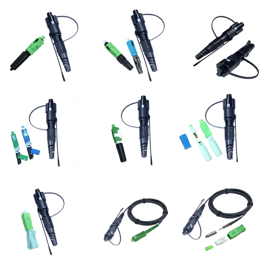 IP68 Waterproof Fiber Optic Drop Cable Outdoor Fast Connector FTTH FTTX Cable Assembly