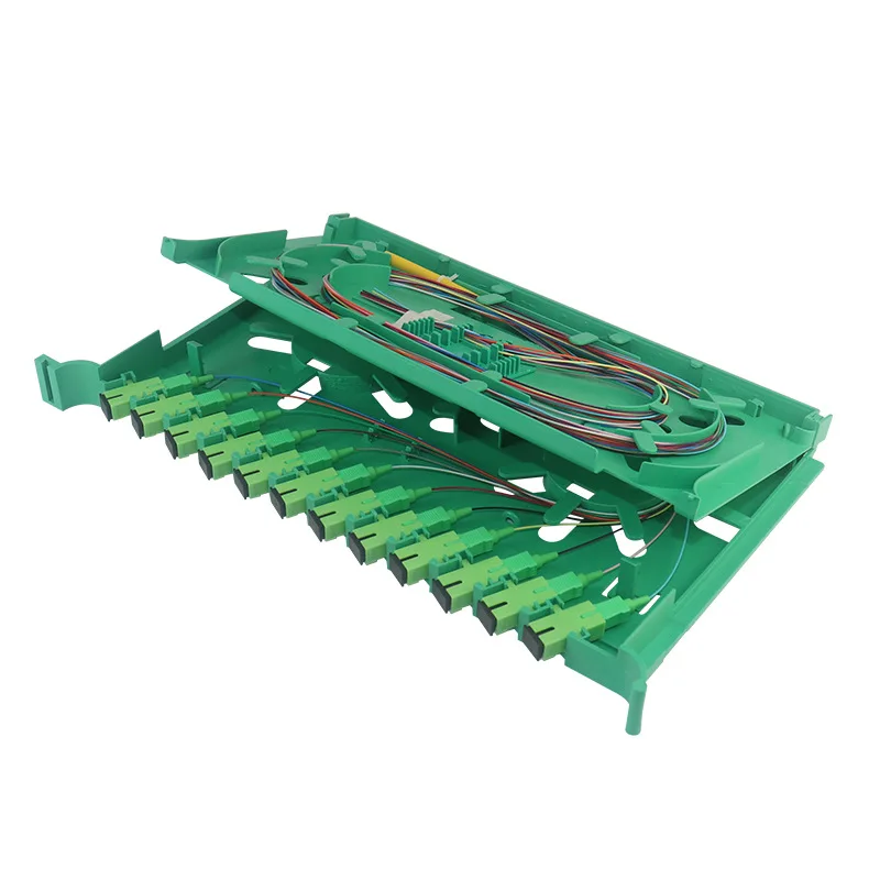 SC/APC 12-Core Integrated ODF Splicing Tray - Broadcast Grade Fiber Fusion Tray with Full 