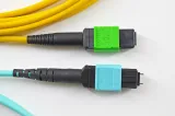 Mpo-Mpo Female Connectors 12 Fiber Multi-Mode OM3 Optical Fiber Patch Cord with 30m Factor